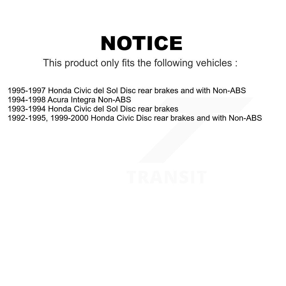 Rear Wheel Bearing And Hub Assembly Pair For Honda Civic Acura Integra del Sol K70-100564