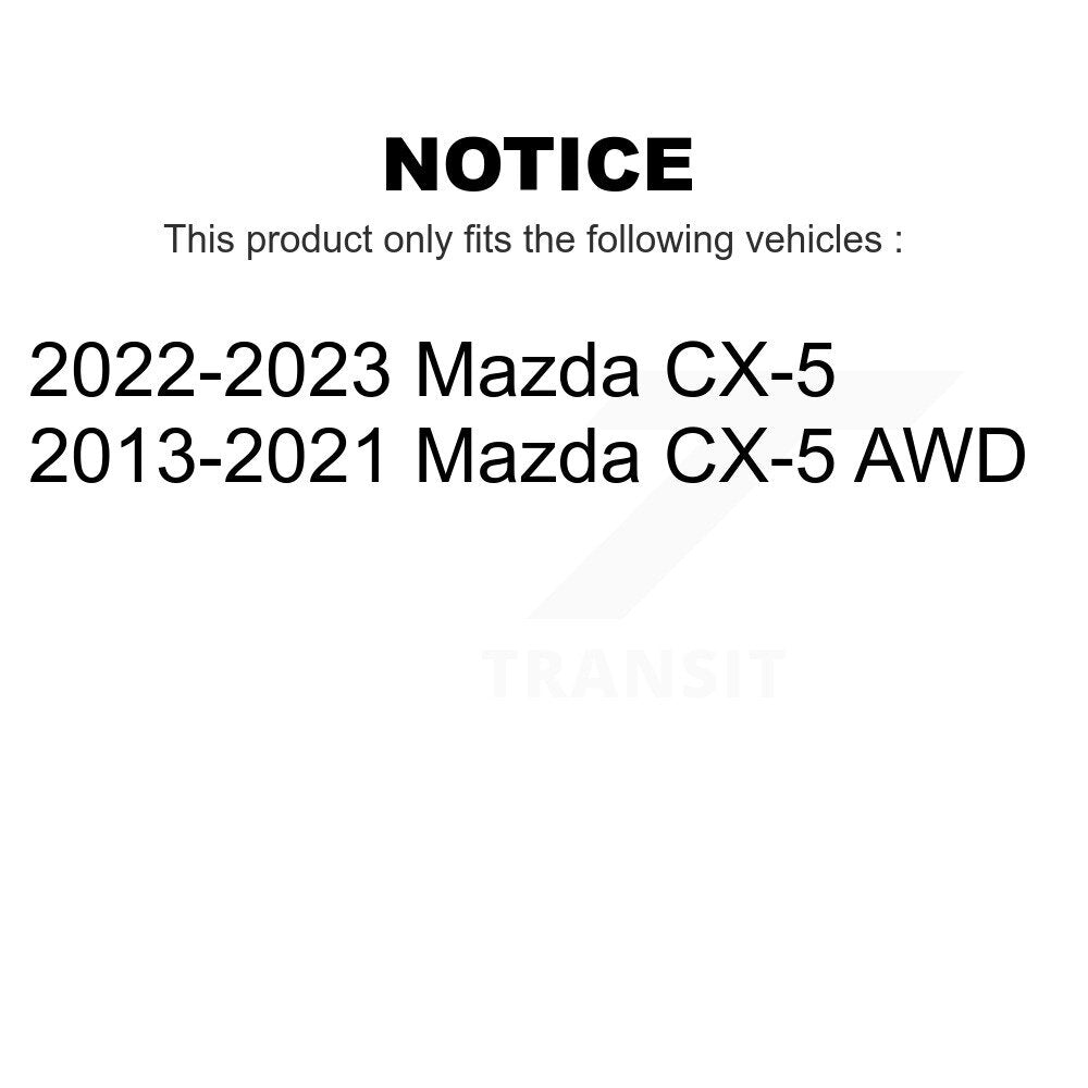 Rear Wheel Bearing And Hub Assembly Pair For Mazda CX-5 K70-100760