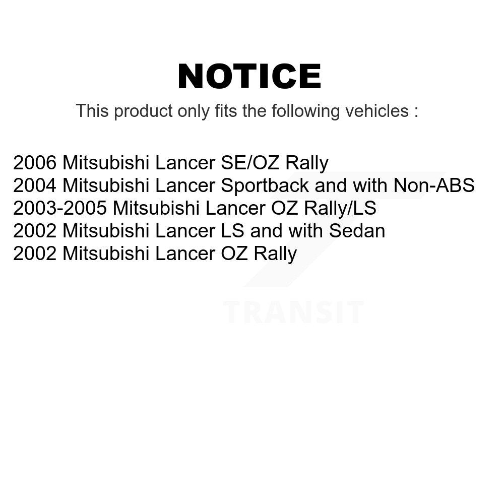 Rear Wheel Bearing And Hub Assembly Pair For Mitsubishi Lancer K70-100631