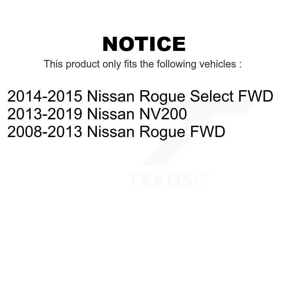 Rear Wheel Bearing And Hub Assembly Pair For Nissan Rogue Select NV200 K70-100710