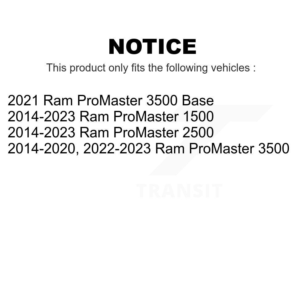 Rear Wheel Bearing And Hub Assembly Pair For Ram ProMaster 1500 2500 3500 K70-101787