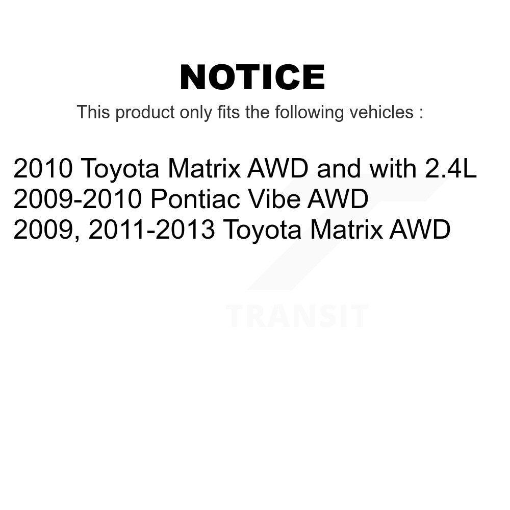 Rear Wheel Bearing And Hub Assembly Pair For Toyota Matrix Pontiac Vibe K70-100714