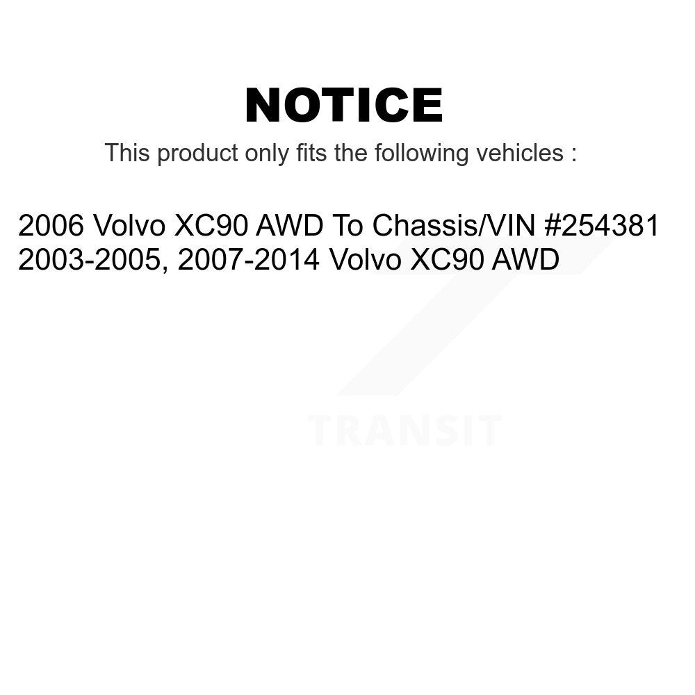 Rear Wheel Bearing And Hub Assembly Pair For Volvo XC90 AWD K70-100629