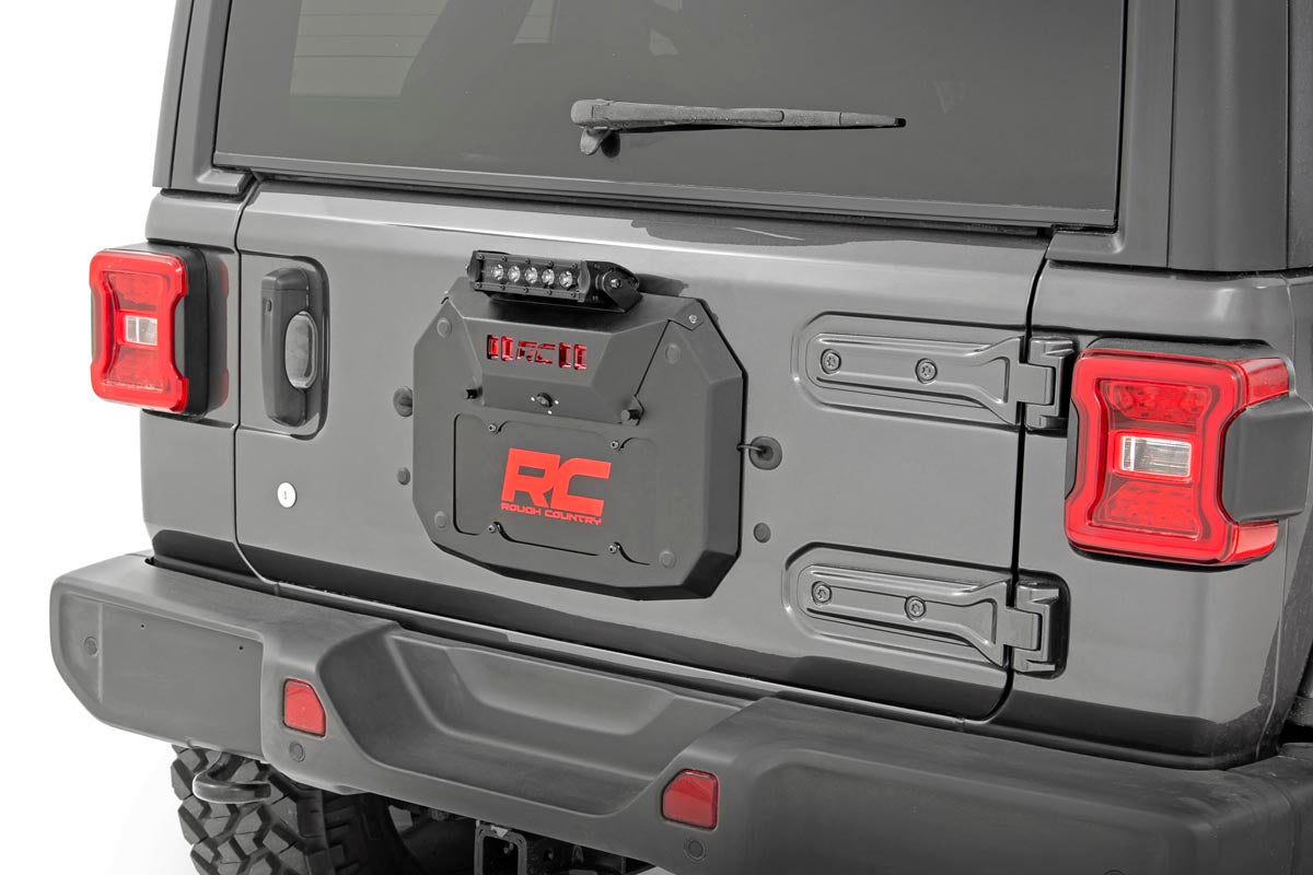 Spare Tire Carrier Delete | 8 Inch Chrome LED | Jeep Wrangler JL (18-23)