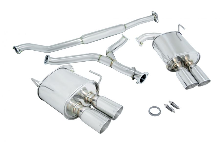Subaru WRX 2011-2014 Sedan - Stainless Rolled Tips - OE-RS - MR-CBS-SI114D-SRT-R + MR-CBS-SI114D-M