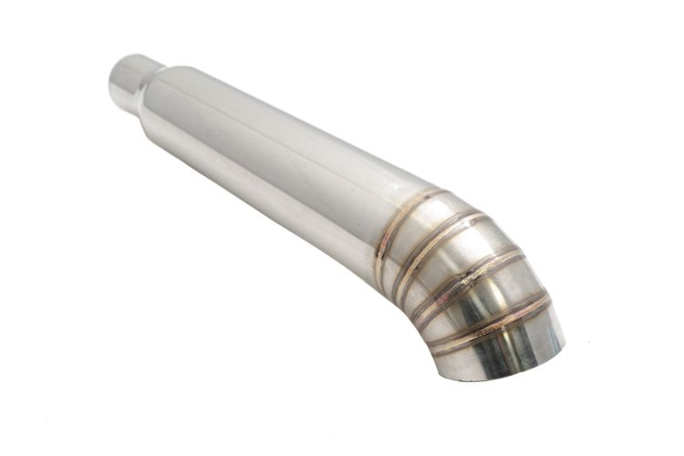 Universal 3" to 4" VIP Exhaust Tips "Blast Pipes" Style - Single - Turn Down - Stainless Tip - MR-UT-FD-S4