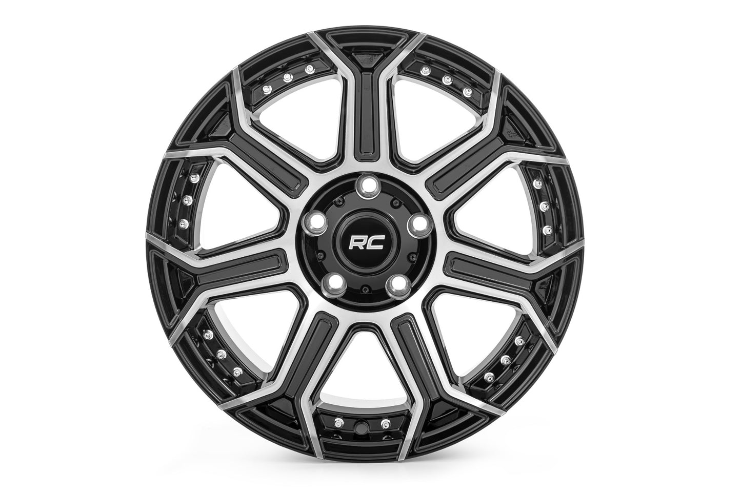 Rough Country 89 Series Wheel | One-Piece | Black Machined Gun Metal | 17x9 | 6x135 | -12mm