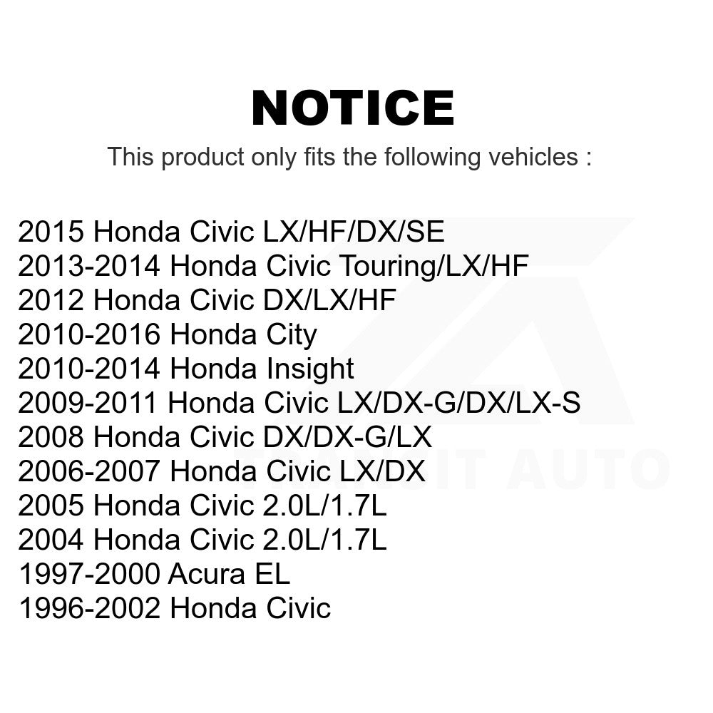 Rear Drum Brake Hardware Kit 13-H17352 For Honda Civic Insight Acura EL City