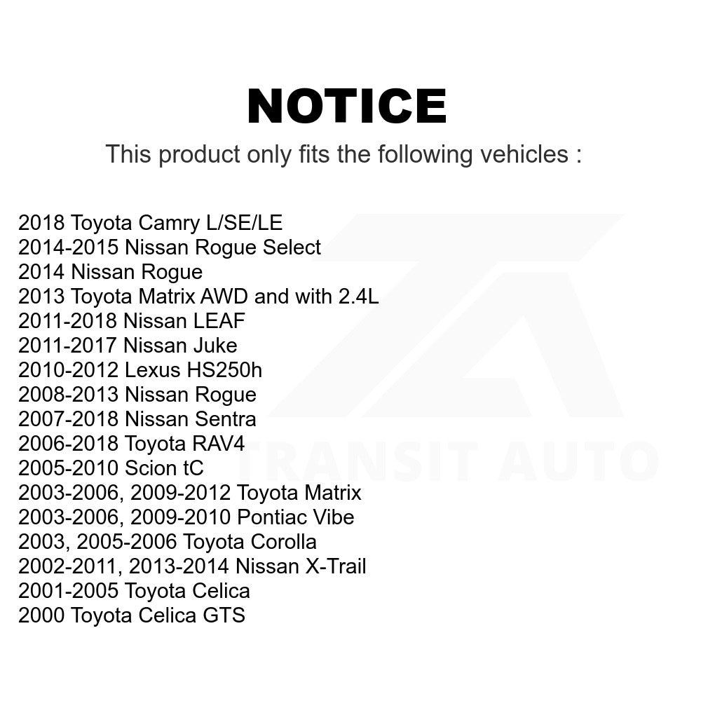 Parking Brake Hardware Kit 13-H17402 For Toyota RAV4 Nissan Sentra Rogue Corolla Camry Matrix Scion tC Pontiac Vibe Juke Select LEAF Celica Lexus HS250h X-Trail
