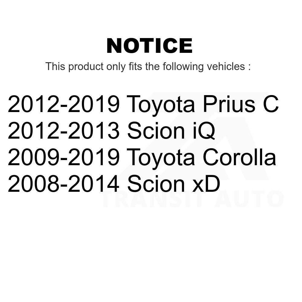 Rear Drum Brake Hardware Kit 13-H17448 For Toyota Corolla Prius C Scion xD iQ