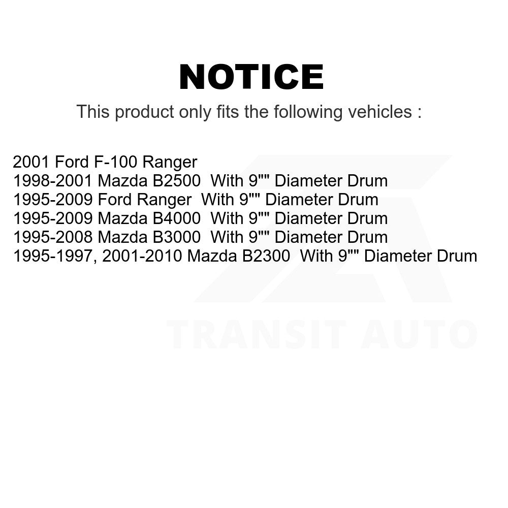 Rear Drum Brake Hardware Kit 13-H7294 For Ford Ranger Mazda B3000 B2300 B4000 B2500 F-100