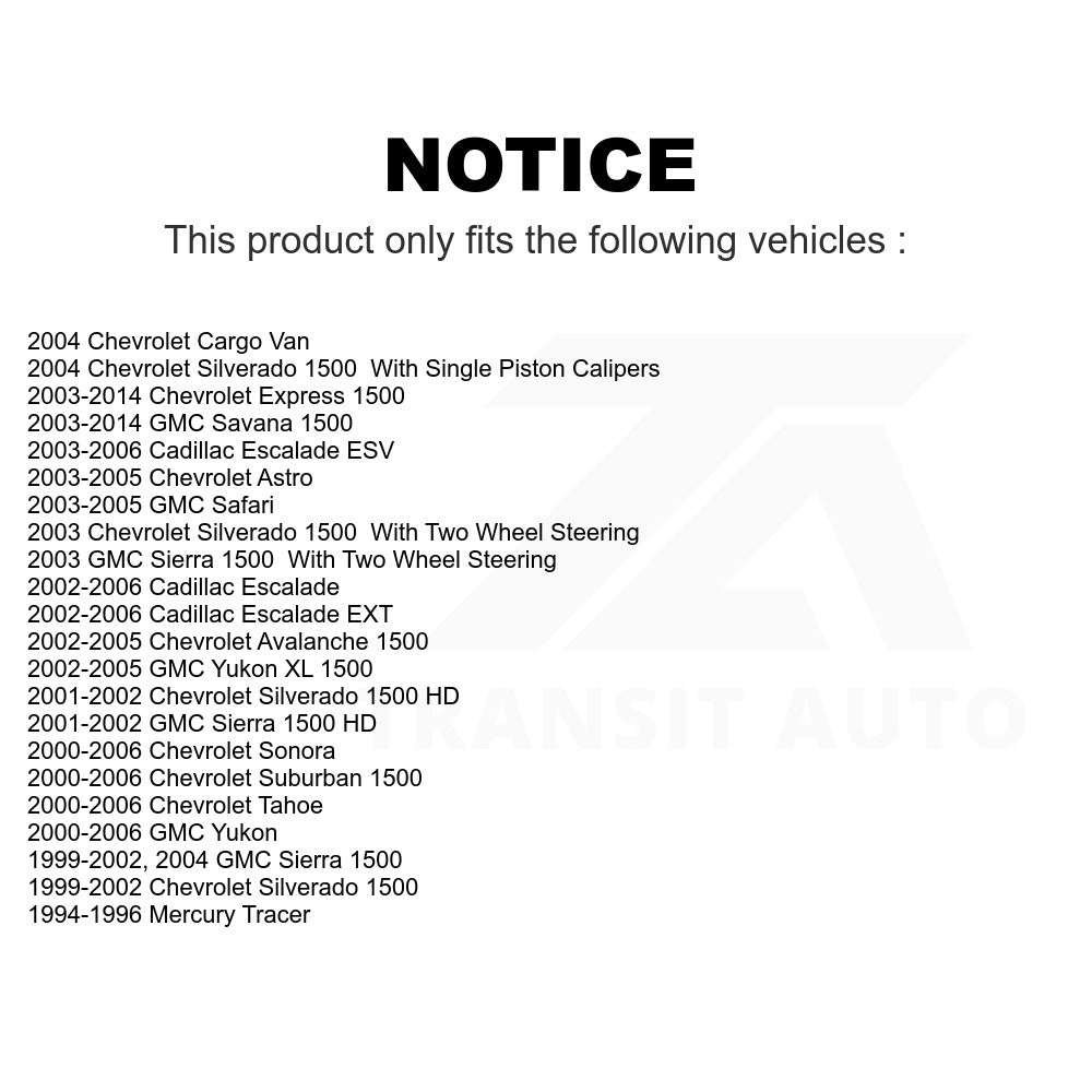 Parking Brake Hardware Kit 13-H7322 For Chevrolet Silverado 1500 GMC Tahoe Sierra Suburban Yukon Avalanche Cadillac Express XL Escalade Astro Savana ESV EXT HD Safari Mercury Tracer Sonora Cargo Van