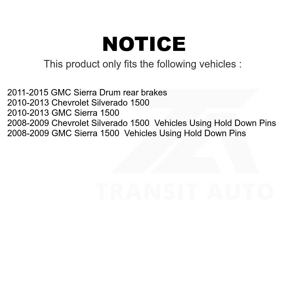 Rear Drum Brake Hardware Kit 13-H7365 For Chevrolet Silverado 1500 GMC Sierra