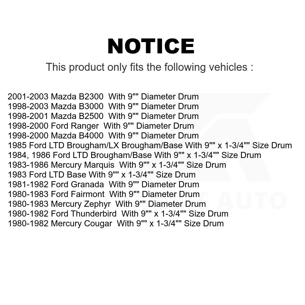 Rear Drum Brake Wheel Cylinder 14-WC34876 For Ford Ranger Mazda B3000 LTD B2500 B4000 B2300 Fairmont Mercury Marquis Thunderbird Granada Zephyr Cougar
