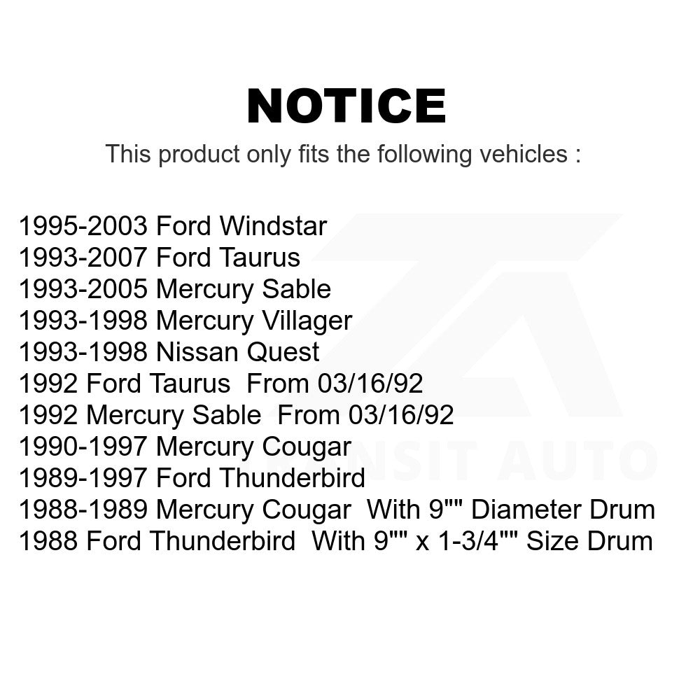 Rear Drum Brake Wheel Cylinder 14-WC37857 For Ford Taurus Mercury Windstar Sable Thunderbird Nissan Quest Cougar Villager