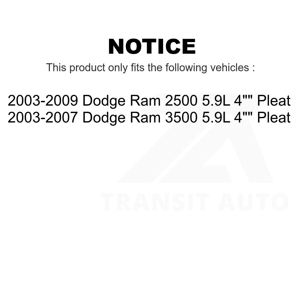 Air Filter 57-49946 For Dodge Ram 2500 3500 4" Pleat 5.9L