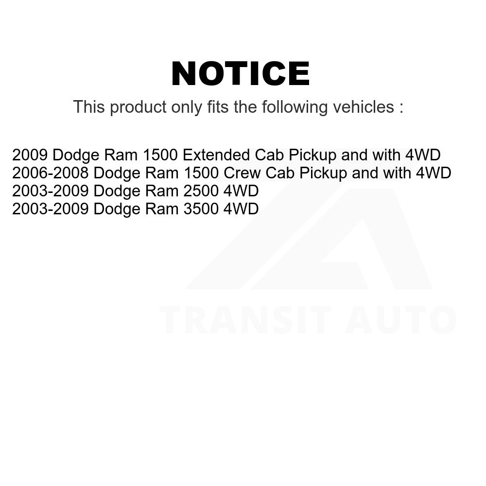Front Axle Shaft - Outer Universal Joint 69-464 For Dodge Ram 1500 2500 3500