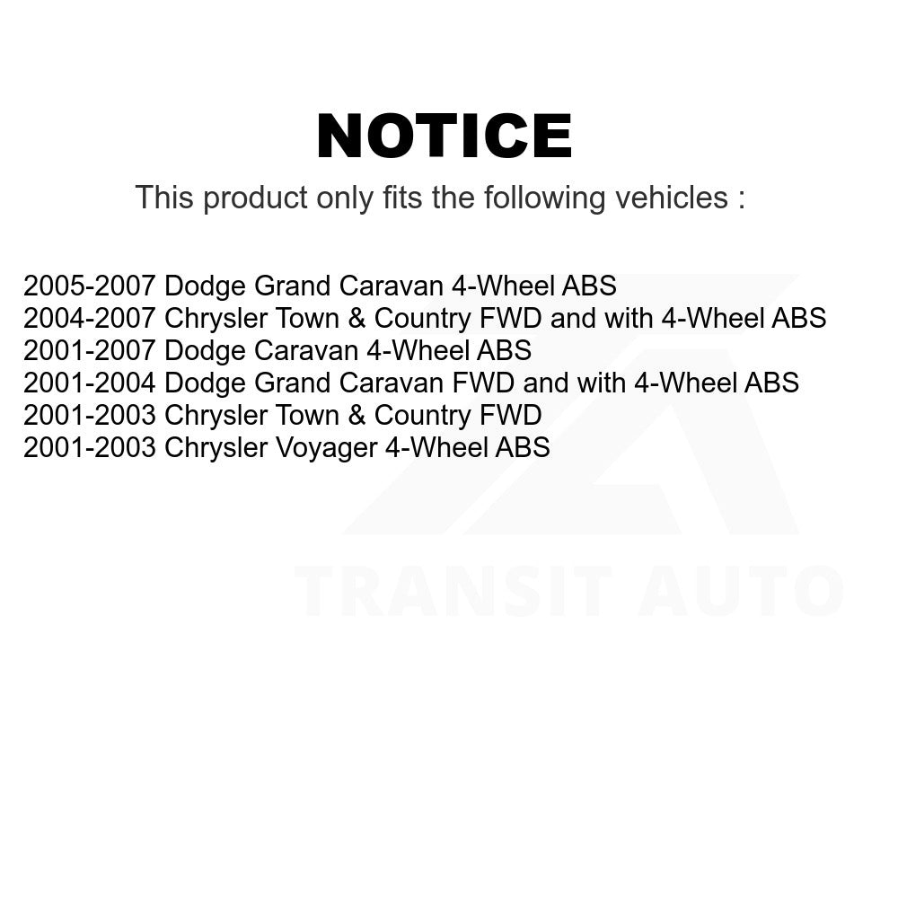 Rear Wheel Bearing Hub Assembly 70-512169 For Dodge Chrysler Grand Caravan Town & Country Voyager