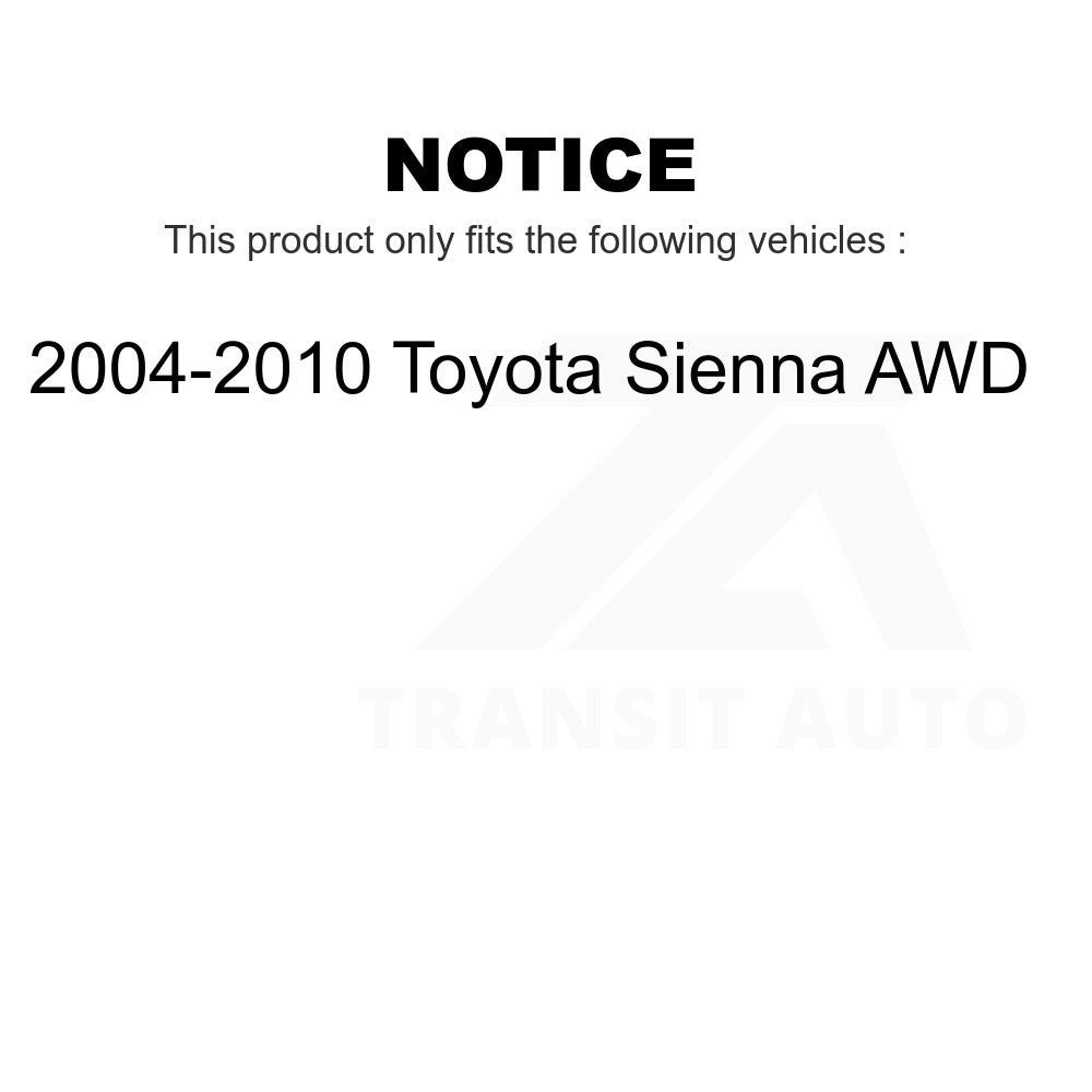 Rear Wheel Bearing Hub Assembly 70-512281 For 2004-2010 Toyota Sienna AWD