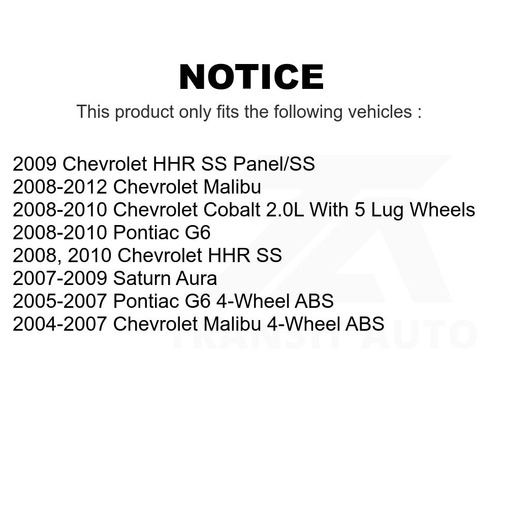 Front Wheel Bearing Hub Assembly 70-513214 For Chevrolet Malibu Pontiac G6 Cobalt HHR Saturn Aura