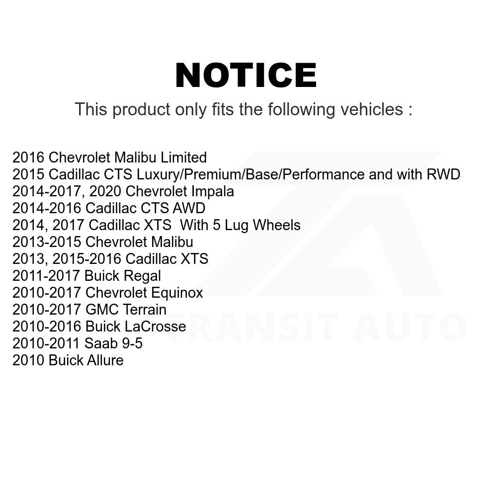 Wheel Bearing Hub Assembly 70-513288 For Chevrolet Equinox GMC Terrain Malibu Buick Impala LaCrosse Cadillac Regal XTS Limited CTS Saab 9-5 Allure