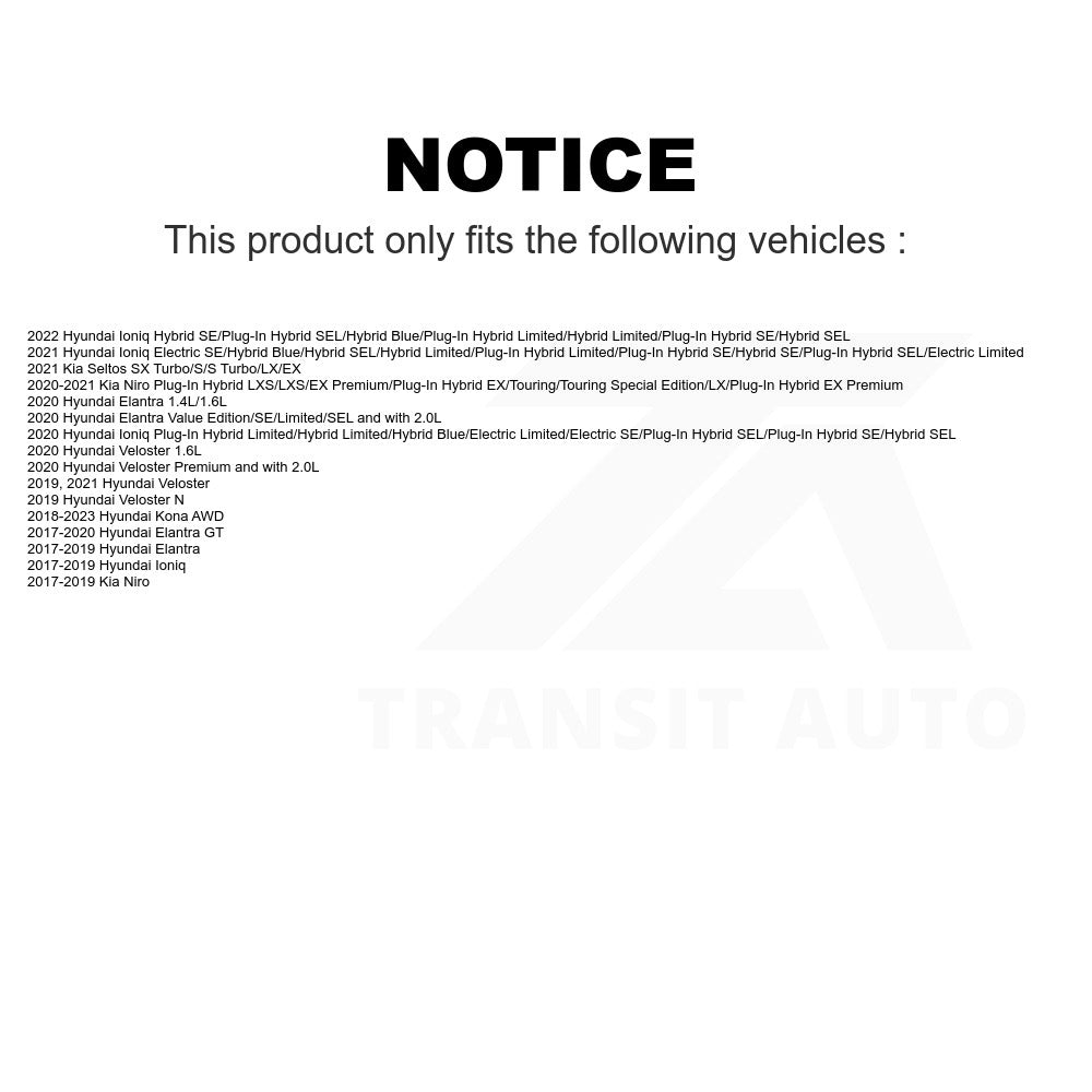 Wheel Bearing Hub Assembly 70-513420 For Hyundai Elantra Kia Kona Forte Niro Ioniq GT Veloster N Seltos