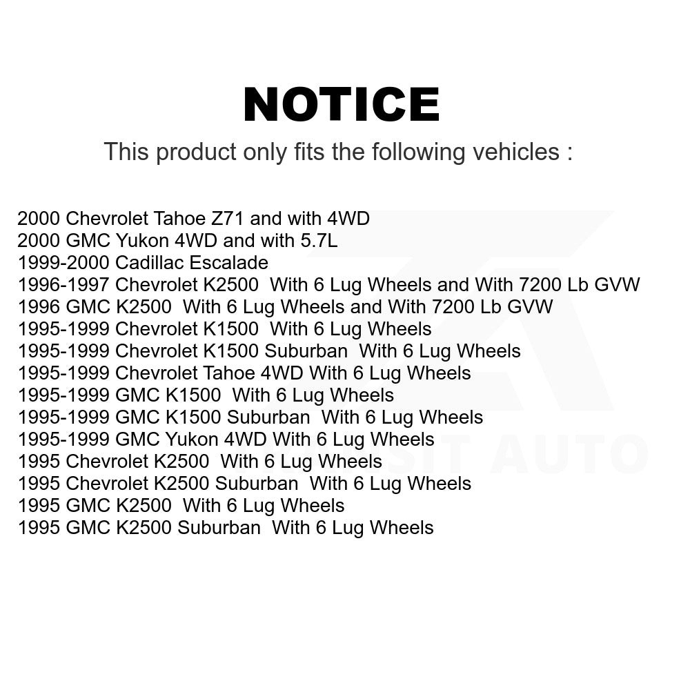 Front Wheel Bearing Hub Assembly 70-515024 For Chevrolet K1500 GMC Tahoe Suburban Yukon K2500 Cadillac Escalade