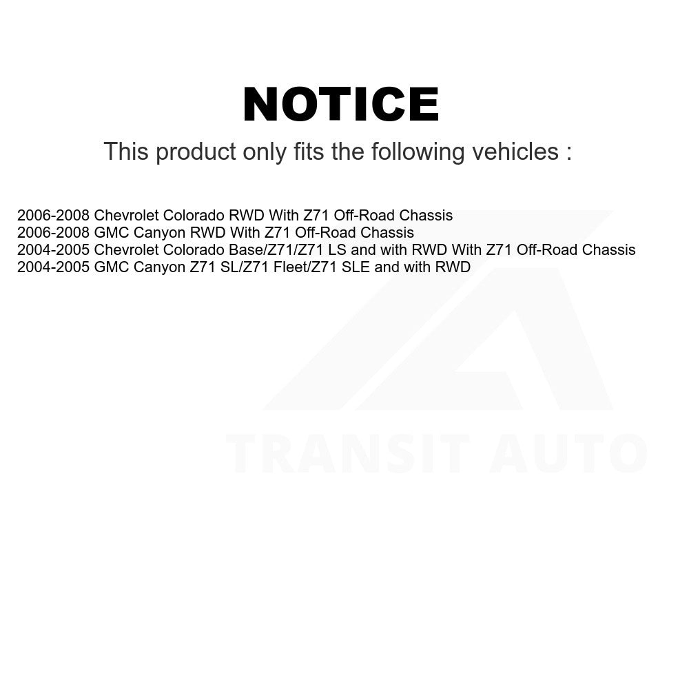 Front Right Wheel Bearing Hub Assembly 70-515109 For Chevrolet Colorado GMC Canyon