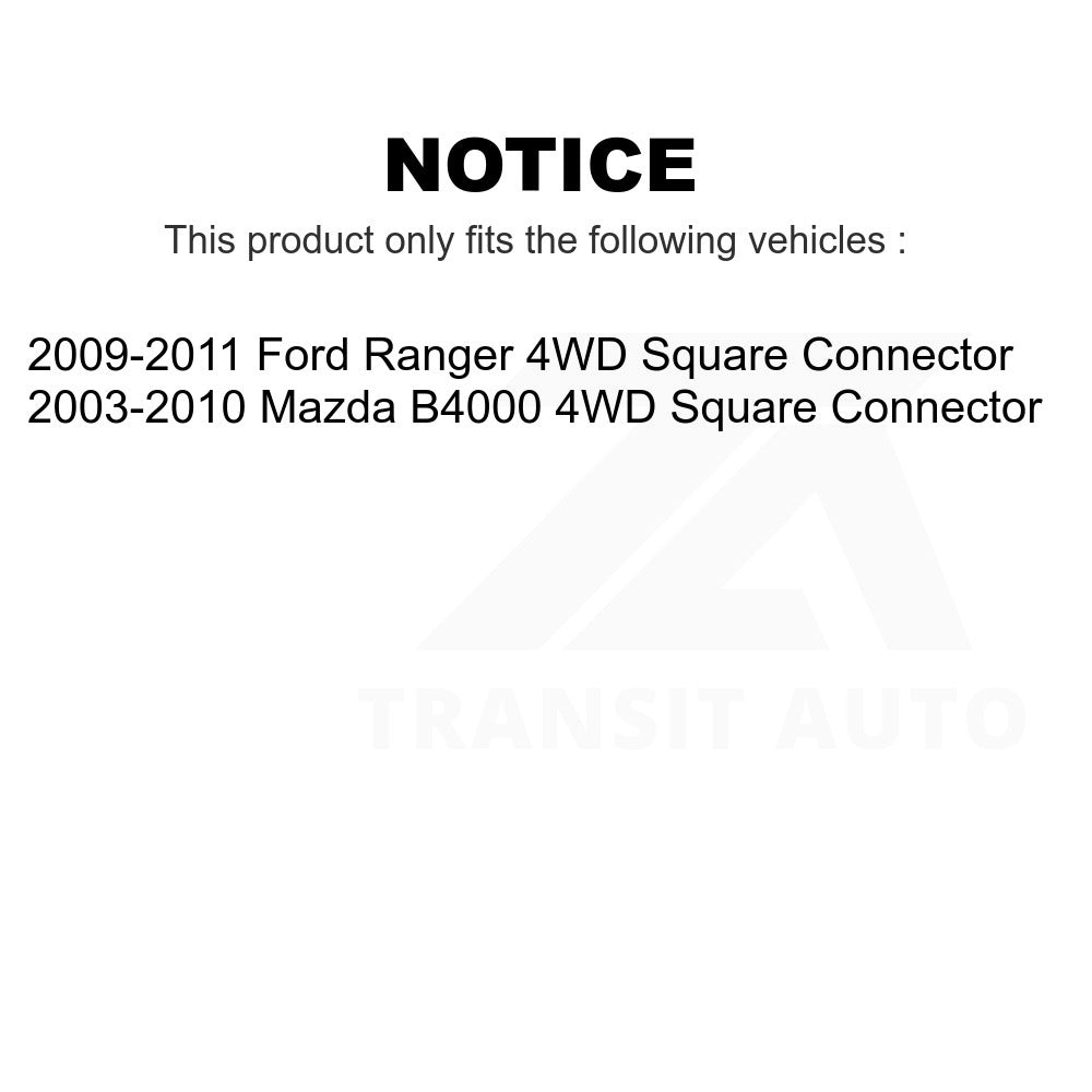Front Wheel Bearing Hub Assembly 70-515129 For Ford Ranger Mazda B4000 Square Connector 4WD