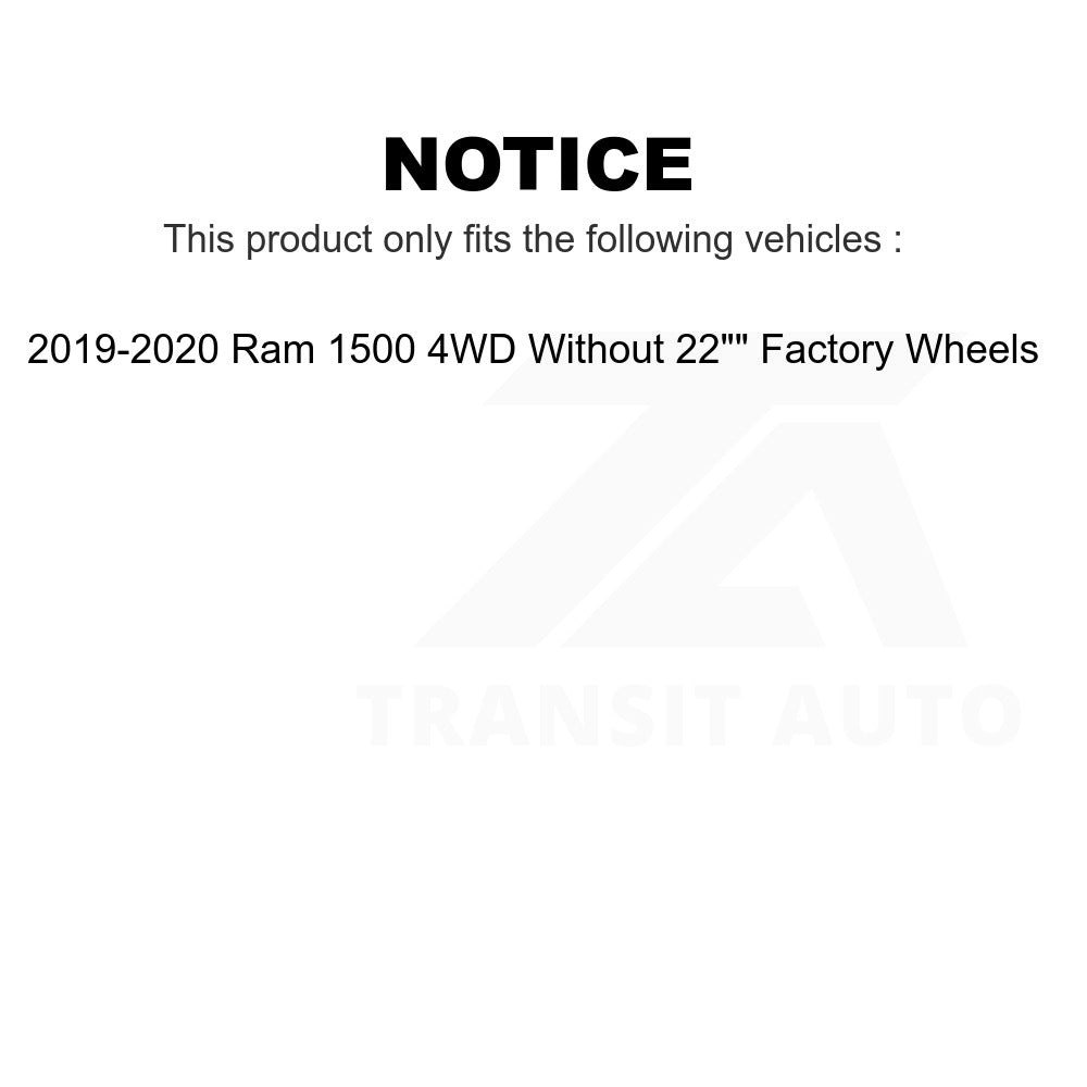 Front Wheel Bearing Hub Assembly 70-515179 For 2019-2020 Ram 1500 4WD Without 22" Factory Wheels