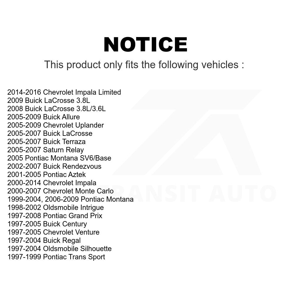 Front Suspension Strut Hardware Kit 73-902973 For Chevrolet Impala Buick Pontiac Grand Prix Century LaCrosse Rendezvous Monte Carlo Venture Uplander Limited Regal Montana Oldsmobile Intrigue Aztek
