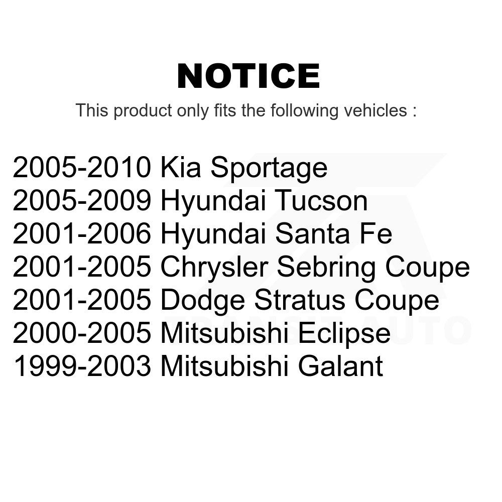 Front Suspension Strut Hardware Kit 73-904957 For Hyundai Santa Fe Mitsubishi Chrysler Sebring Kia Sportage Tucson Dodge Stratus Eclipse Galant