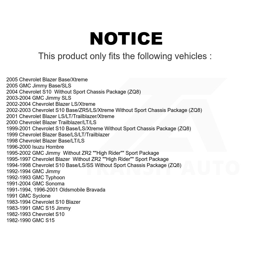 Rear Shock Absorber 78-37021 For Chevrolet S10 Blazer GMC Sonoma Jimmy Oldsmobile Bravada S15 Isuzu Hombre Typhoon Syclone