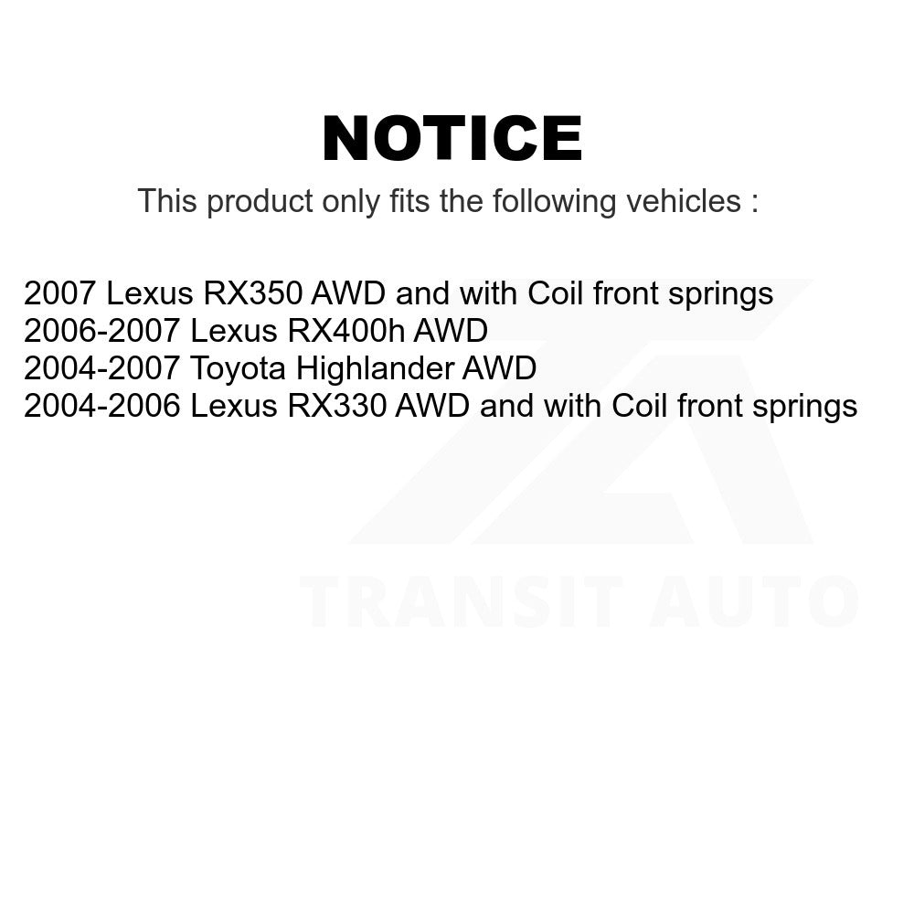 Rear Right Suspension Strut 78-72215 For Toyota Highlander Lexus RX330 RX350 RX400h