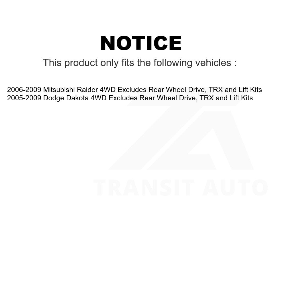 Front Suspension Strut Coil Spring Assembly 78A-11096 For Dodge Dakota Mitsubishi Raider Excludes Rear Wheel Drive TRX Lift Kits 4WD