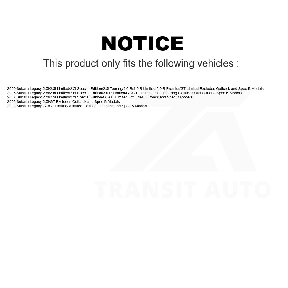Front Left Suspension Strut Coil Spring Assembly 78A-11923 For Subaru Legacy Excludes Outback Spec B Models