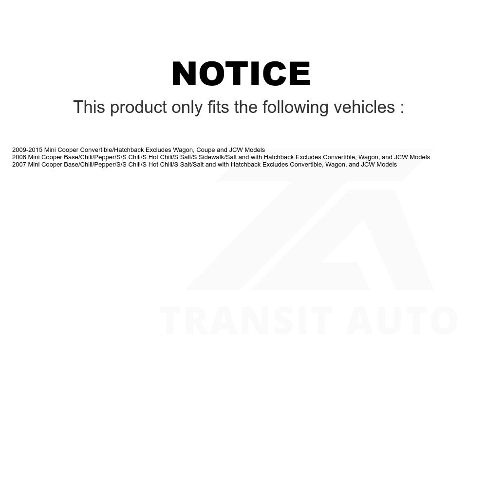 Front Left Suspension Strut Coil Spring Assembly 78A-11957 For Mini Cooper 07-08 Excludes Convertible Wagon JCW Models; 09-15 Coupe Models