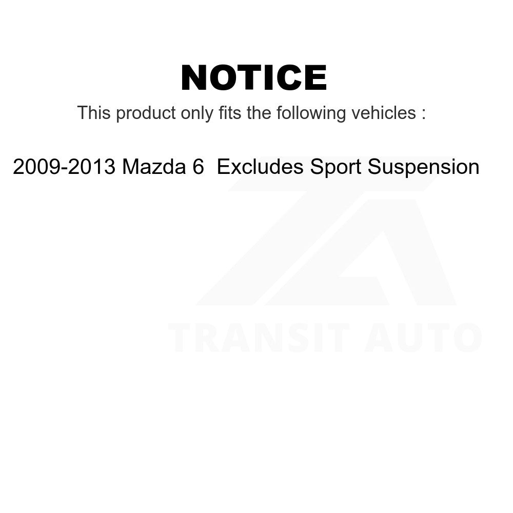 Front Left Suspension Strut Coil Spring Assembly 78A-11985 For 2009-2013 Mazda 6 Excludes Sport