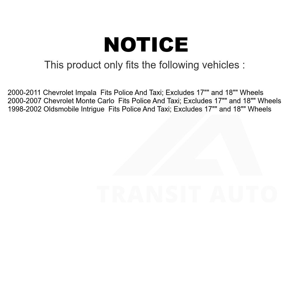 Rear Left Suspension Strut Coil Spring Assembly 78A-15061 For Chevrolet Impala Monte Carlo Oldsmobile Intrigue Fits Police And Taxi; Excludes 17" 18" Wheels