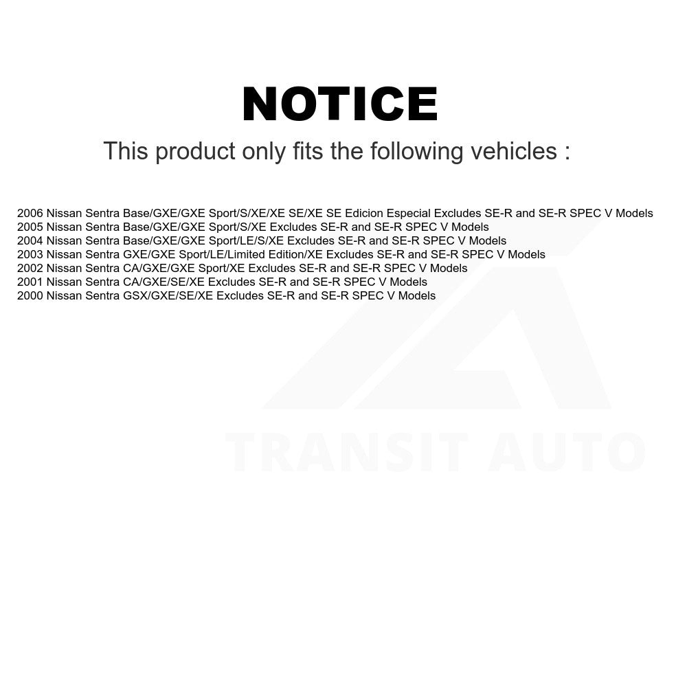 Rear Suspension Strut Coil Spring Assembly 78A-15350 For Nissan Sentra Excludes SE-R SPEC V Models