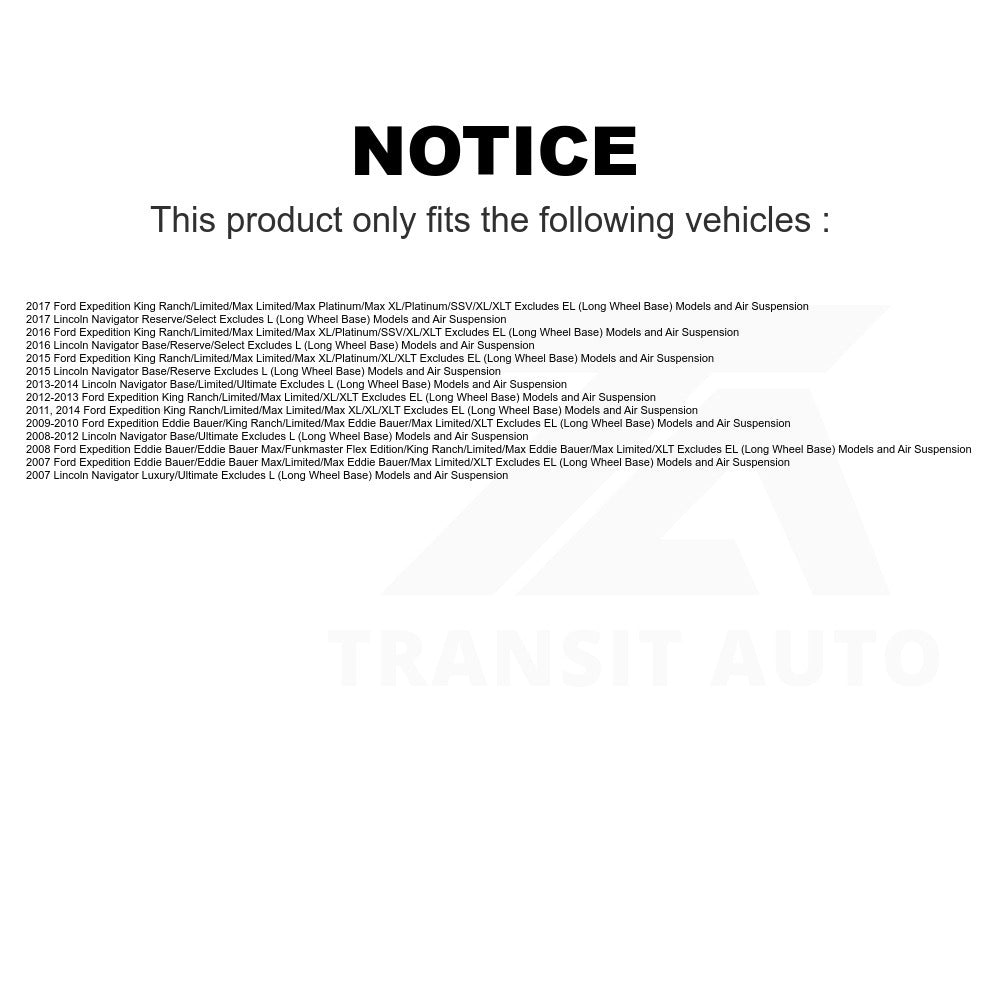 Rear Suspension Strut Coil Spring Assembly 78A-15410 For 2007-2022 Ford Expedition Lincoln Navigator Excludes L (Long Wheel Base) Models Air