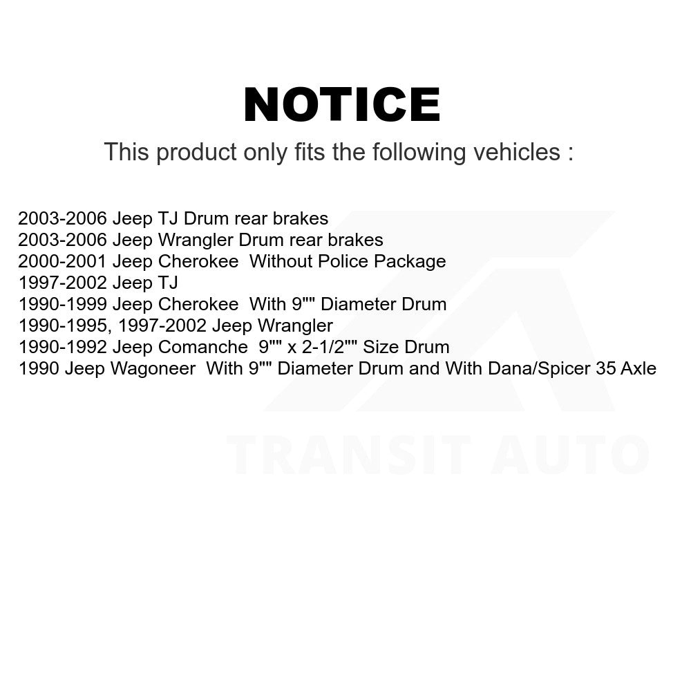 Rear Brake Drum 8-2469 For Jeep Wrangler Cherokee Comanche Wagoneer TJ