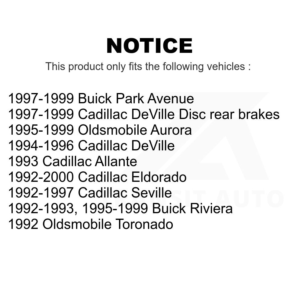 Rear Disc Brake Rotor 8-56241 For Cadillac DeVille Buick Park Avenue Eldorado Seville Riviera Oldsmobile Aurora Allante Toronado