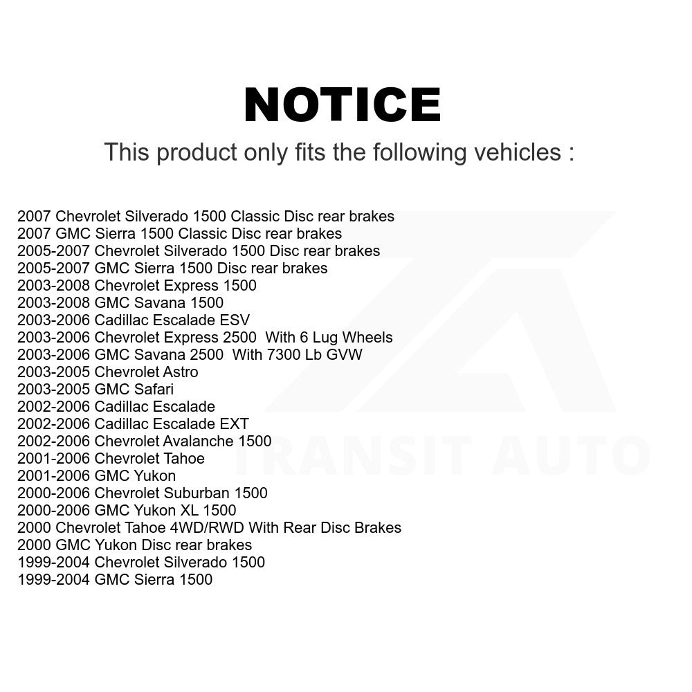 Front Disc Brake Rotor 8-56825 For Chevrolet Silverado 1500 GMC Sierra Tahoe Suburban Yukon Avalanche XL Cadillac Classic Escalade Express 2500 Astro ESV EXT Savana Safari