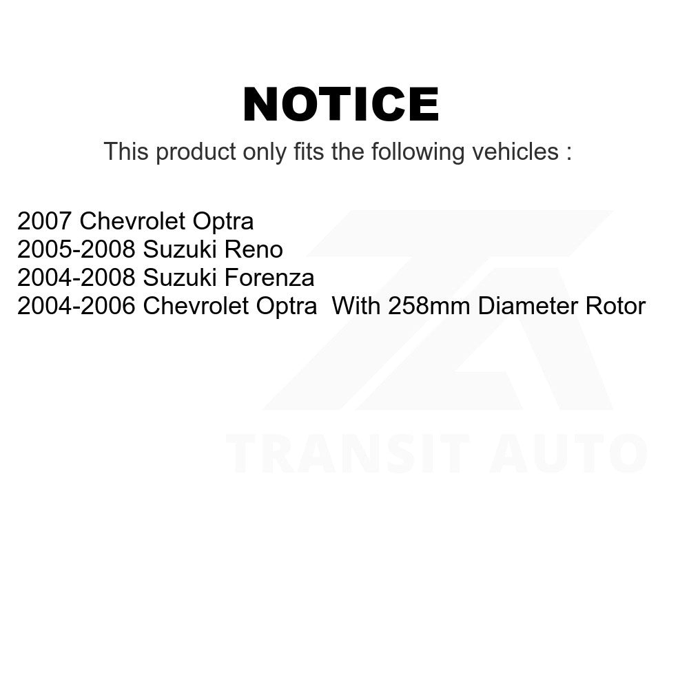 Rear Disc Brake Rotor 8-580409 For Suzuki Forenza Reno Chevrolet Optra