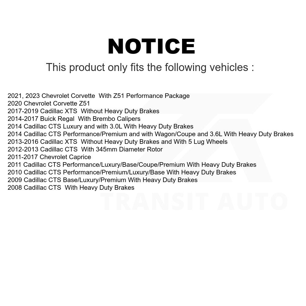 Front Disc Brake Rotor 8-580676 For Cadillac CTS XTS Buick Regal Chevrolet Caprice Corvette