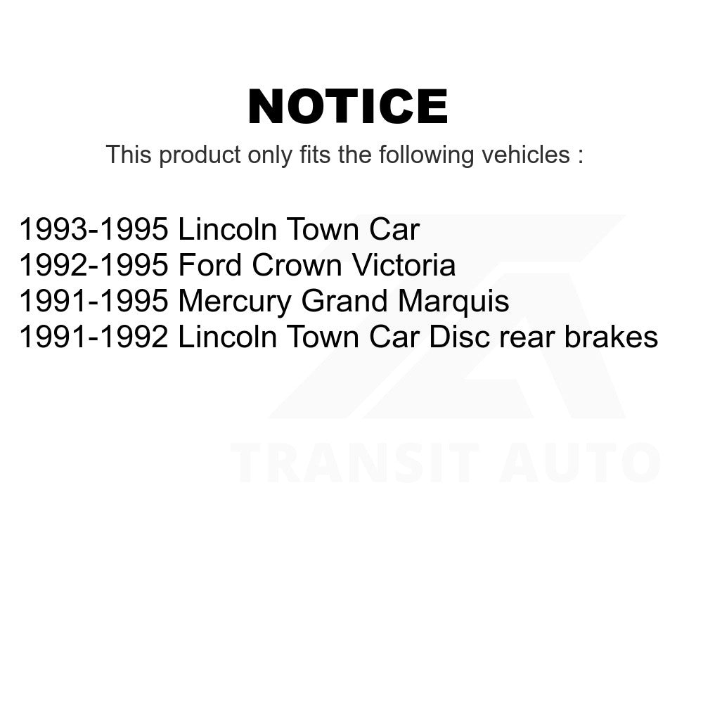 Rear Disc Brake Rotor 8-66238 For Lincoln Town Car Ford Crown Victoria Mercury Grand Marquis