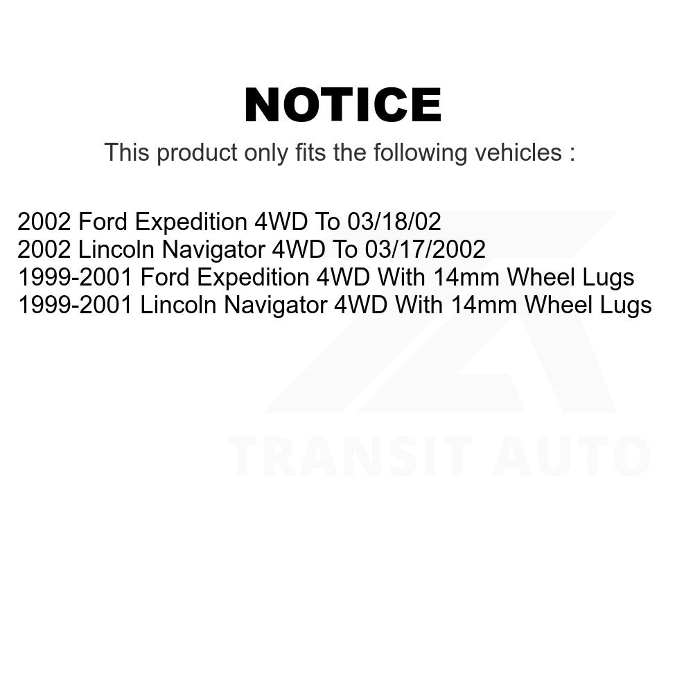 Front Disc Brake Rotor 8-66943 For Ford Expedition Lincoln Navigator 4WD