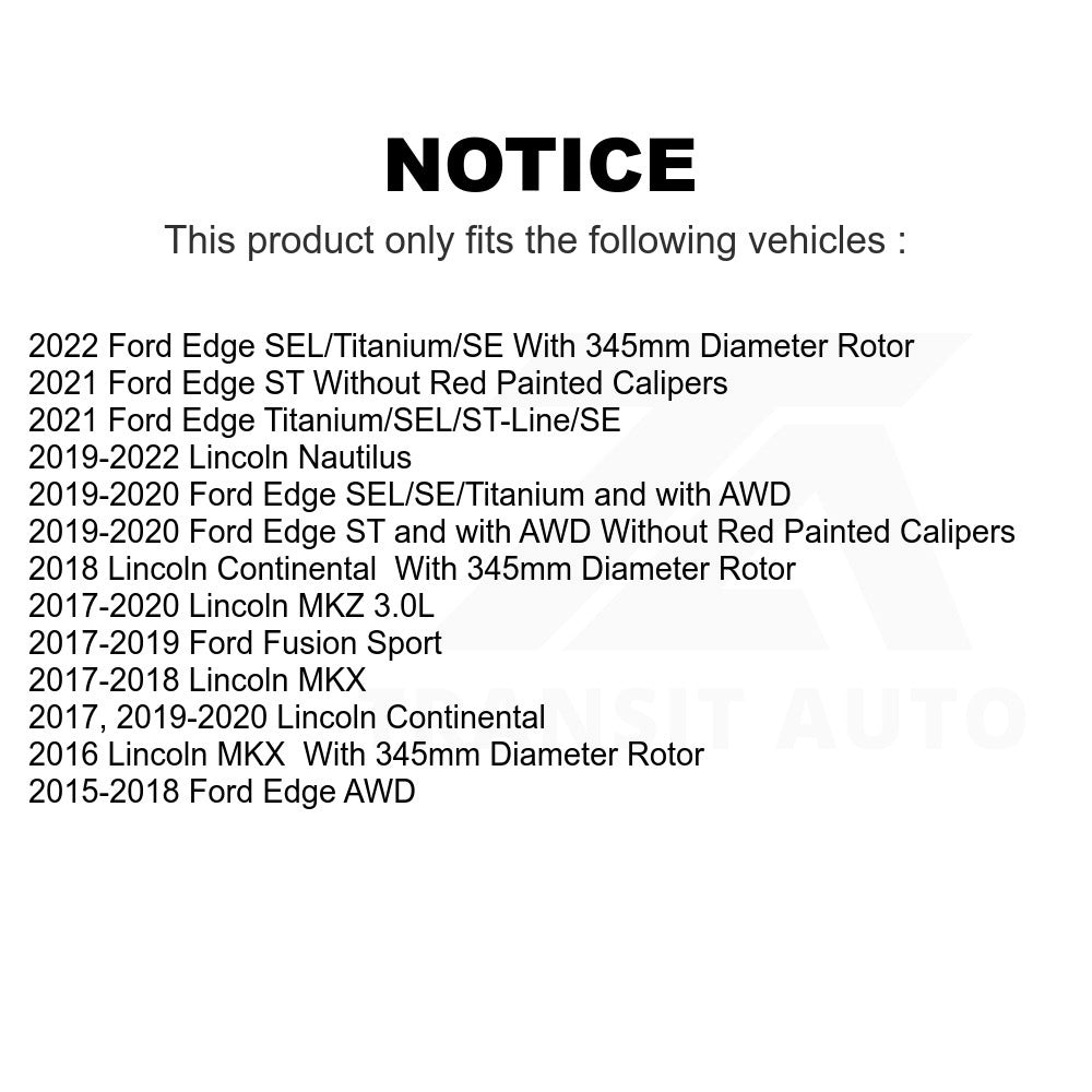 Front Disc Brake Rotor 8-681995 For Ford Edge Fusion Lincoln MKX MKZ Nautilus Continental