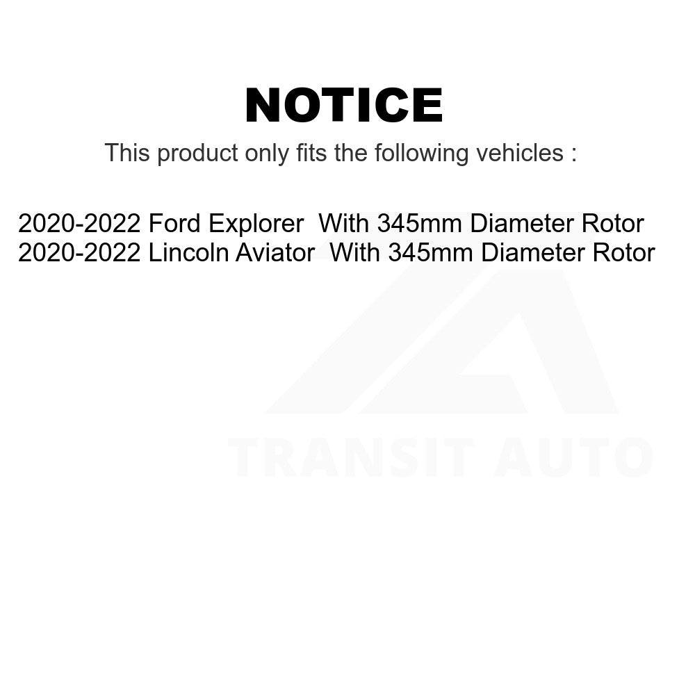 Front Disc Brake Rotor 8-682615 For 2020-2022 Ford Explorer Lincoln Aviator With 345mm Diameter
